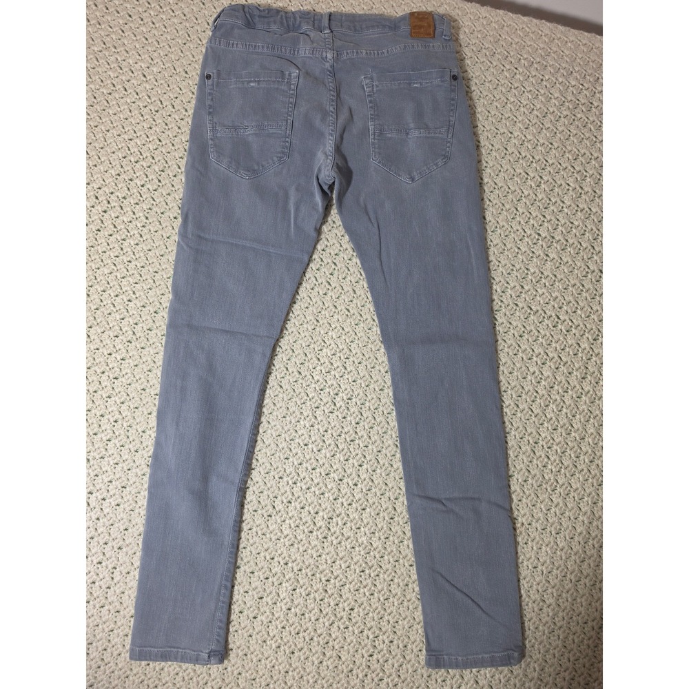 Zara Skinny Pants Boys Size 13/14 Grey Excellent Adjustable Waist Slim Fit - Picture 2 of 6